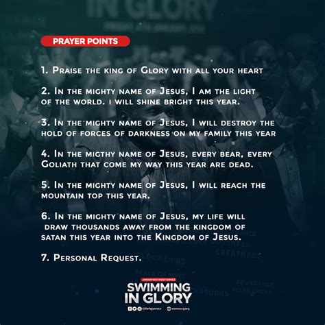 Prayer Points From Rccg January 2019 Holy Ghost Service By Pastor E A