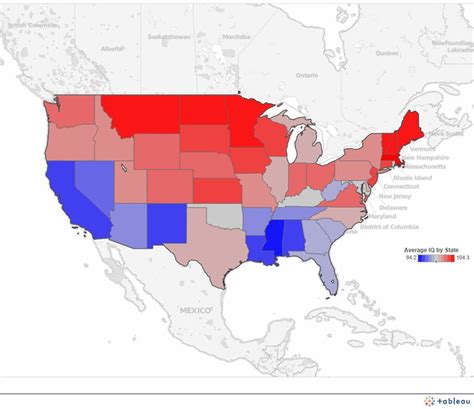Did you know that we offer more iq tests that test your iq in different fields? Average IQ by US state. 984x850 | Map, Us map ...