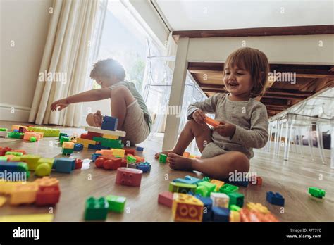 Baby Playing Construction Toys Sitting Hi Res Stock Photography And