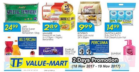 Tf Value Mart 2 Days Special Promotion 18 November 2017 19 November