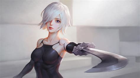 X X B Sword Blade Automata Yorha Game Sensuality