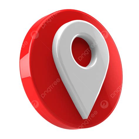 3d Pin Map Marker Location Tilt Right With Base Clipa