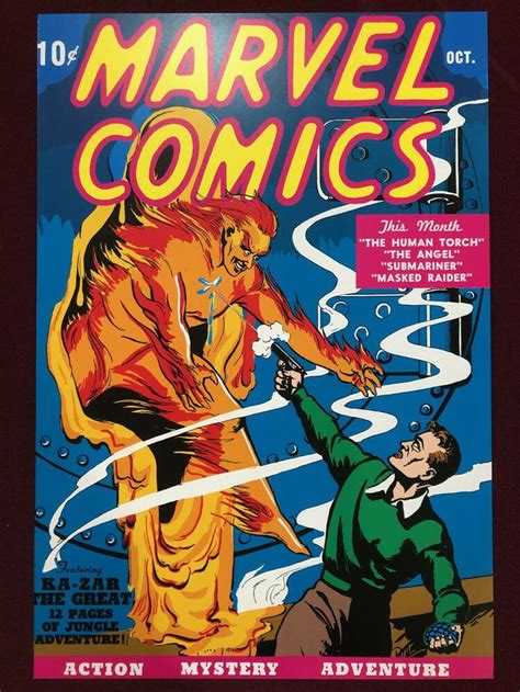 Marvel Comics 1 1939 Poster 11x16nm Shppdflat Human Torch Comics