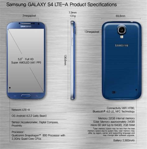 Compare samsung galaxy s4 prices from various stores. Samsung pioneers LTE-A on Galaxy S4 smartphone | specs ...