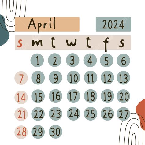 تقويم أبريل 2024 تقويم أبريل 2024 تقويم عام 2024 Png وملف Psd