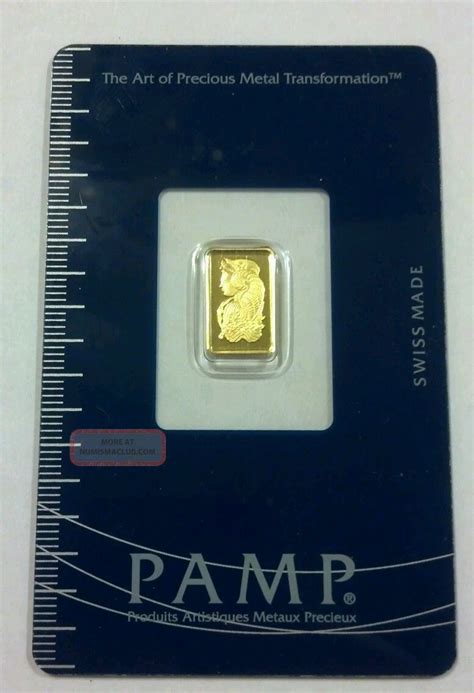 1 Gram Gold Bar Pamp Suisse 9999 Pure