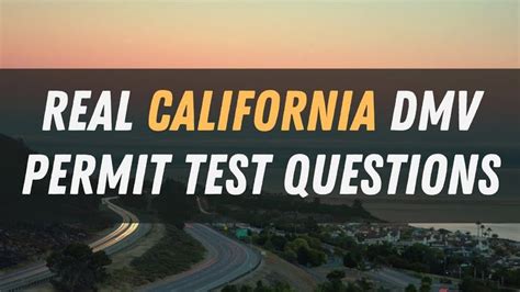 2022 California Dmv Written Test Real Dmv Questions Get Your Driver