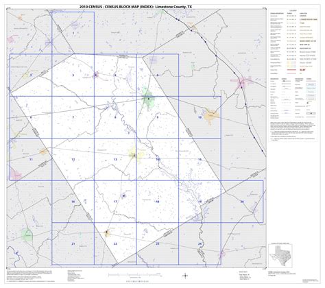 2010 Census County Block Map Limestone County Index Side 1 Of 1