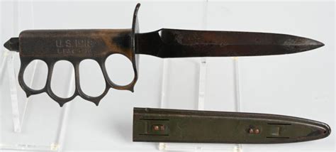 Sold Price Wwi Us M1918 Trench Knife Lfandc W Scabbard June 6 0120