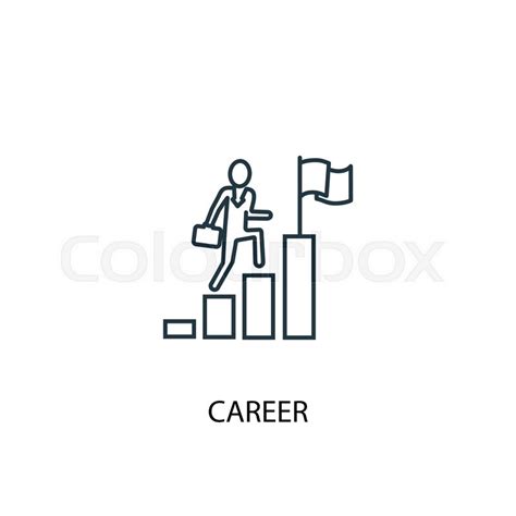 Career Concept Line Icon Simple Stock Vector Colourbox