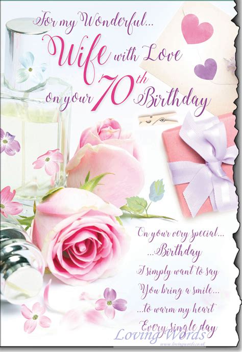 Wife 70th Birthday Greeting Cards By Loving Words