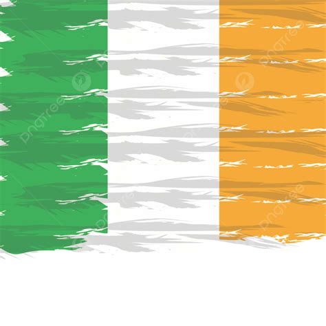 Diseños Estilizados Pinceladas Pincel Irlanda Bandera Png Irlanda