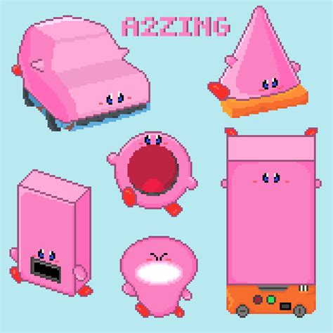 Kirby And His Mouthful Modes In Pixel Art Rnintendoswitch
