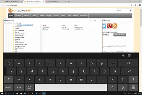 Windows 10 Display Taskbar And On Screen Keyboard Ghacks Tech News
