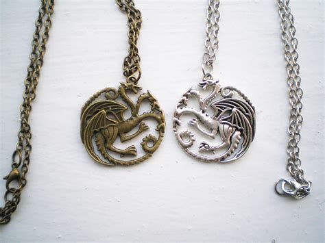 Game Of Thrones Jewelry Daenerys Targaryen Dragon Necklace Etsy