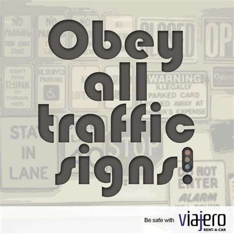 Driving Tip Obey All Traffic Signs All Traffic Signs Traffic Signs