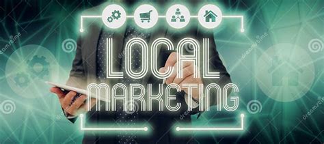 Conceptual Display Local Marketinga Local Business Where A Product Buy