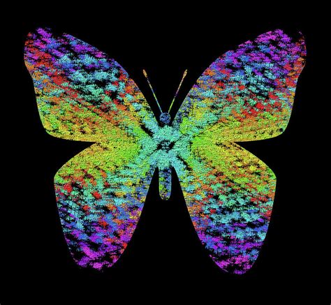 Psychedelic Butterfly Digital Art By Samantha Craddock Pixels