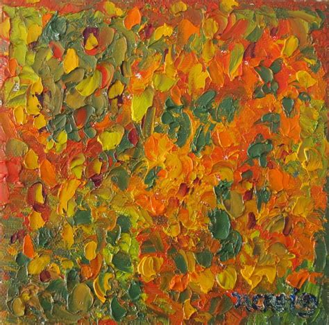 Autumn Leaves Abstract Painting By Nancy Craig