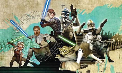 Star Wars The Clone Wars Wall Mural By Roommates Mid Size Wall Murals