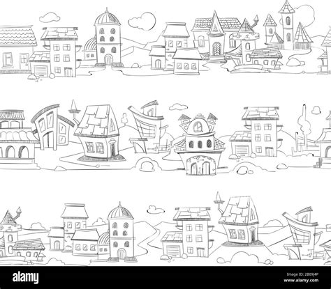 Illustration Hand Drawn Landscape Hi Res Stock Photography And Images