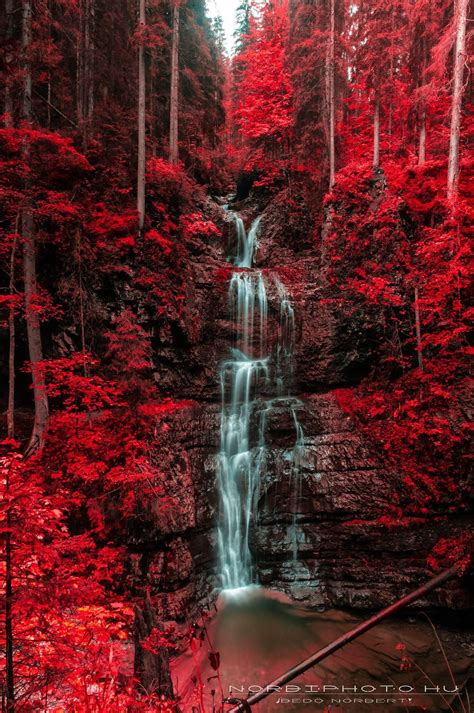 Waterfall In Austria Forest Waterfall Beautiful Nature