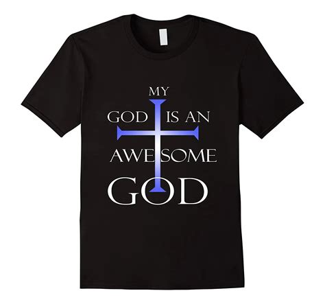my god is an awesome god christian religious t shirt mens 100 cotton short sleeve print cool
