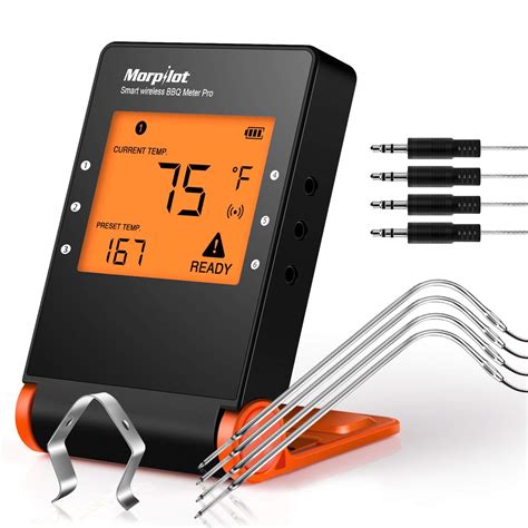 Download the free&smart app on your phone or tablet, you will get temperature readings via. Morpilot Wireless Meat BBQ Thermometer for Grilling,APP ...