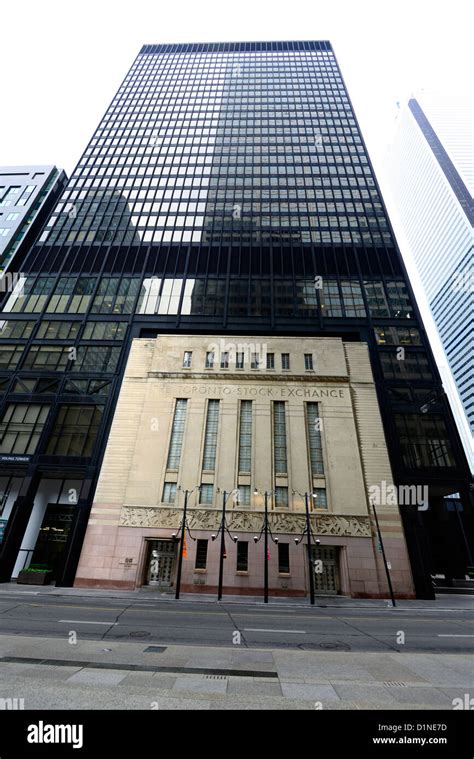 Toronto Stock Exchange Downtown City Life Toronto Ontario Canada Stock