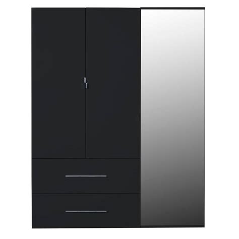 Browse our range of stylish high gloss kitchen cabinet doors. First 3 Door Gloss Black Mirrored Wardrobe | FREE DELIVERY ...