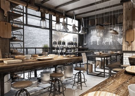 Loft Style Restaurant Principles Of Industrial Interior Design Buildeo
