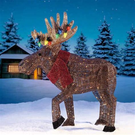 Make it a white christmas no matter the weather with this cute duo in your yard. Christmas Moose Decorations Lighted | Billingsblessingbags.org