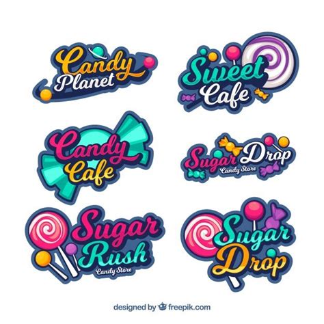 Premium Vector Candy Shop Logos Collection For Companies Artofit