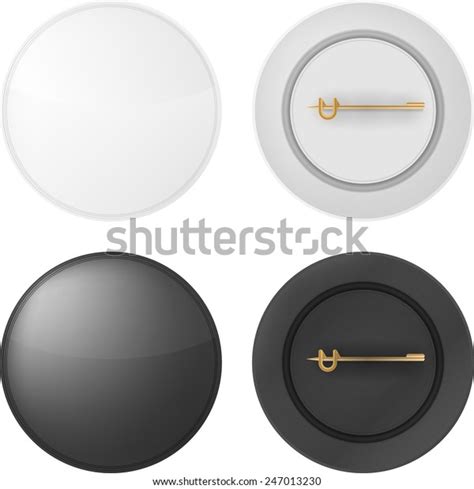 Vector Illustration Blank Badges Black White Stock Vector Royalty Free