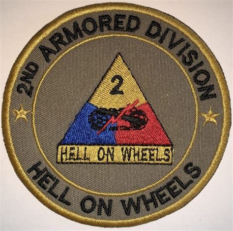 Us Army Ocp 2nd Armored Division Hell On Wheels Patch Decal Patch Co