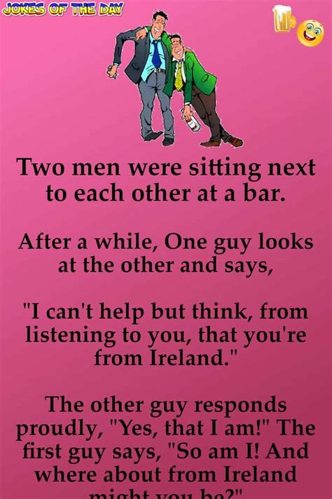 bar joke two men were sitting next to each other at a bar jokes of the day