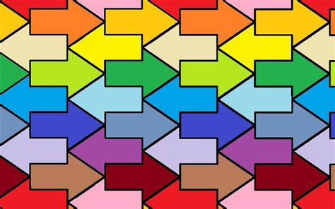 Rainbow Directions Tessellation Patterns Tessellation Art Geometric