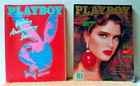 LOT VINTAGE Playbabe Magazines Full Year Set Hefner Brooke Shields PicClick
