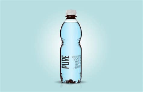 clear plastic bottle mockup psd