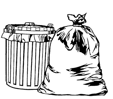 Garbage Can Clipart Black And White ClipArt Best