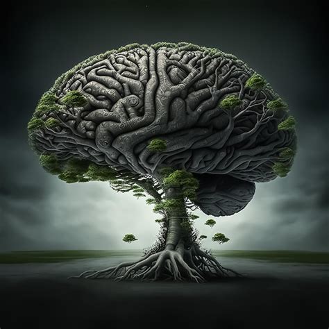 Premium Ai Image Brain Tree