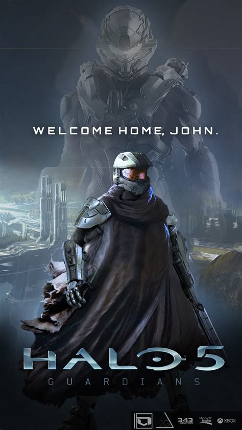 Halo 5 Guardians Poster Midnight Version By Johngohex On Deviantart