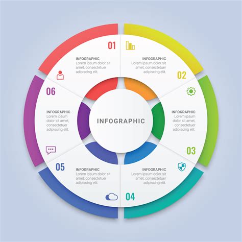 These stunning infographics psd templates will help you to create amazing infographics. Circle Infographic Template with Six Options for Workflow ...