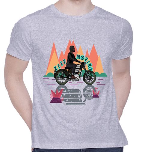 Buy Creativit Graphic Printed T Shirt For Unisex Keep Moving Tshirt