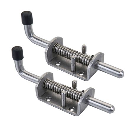 Buy 2 Pack Heavy Duty Stainless Steel Spring Loaded Latch Faster Locking Bolt Lock For Door Shed
