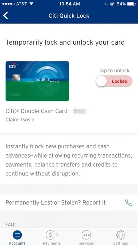 Tap the card icon at the bottom of your app screen. Lost a Citi Credit Card? Lock It Until You Find It ...