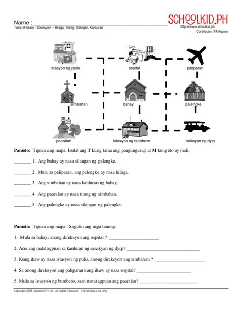 Worksheet For Grade 1 Panngalan