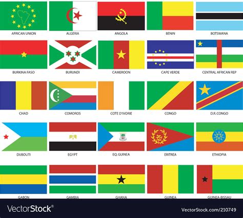 All Flags Of Africa Vector Illustration World Flags Stock Images
