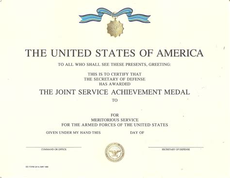 Editable Certificate Of Commendation Army Achievement - vrogue.co