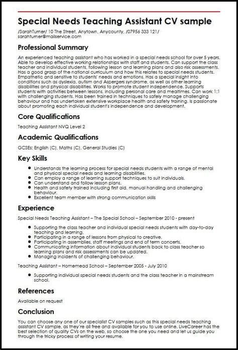 Personal Statement Teaching Assistant Job Examples Teaching Personal